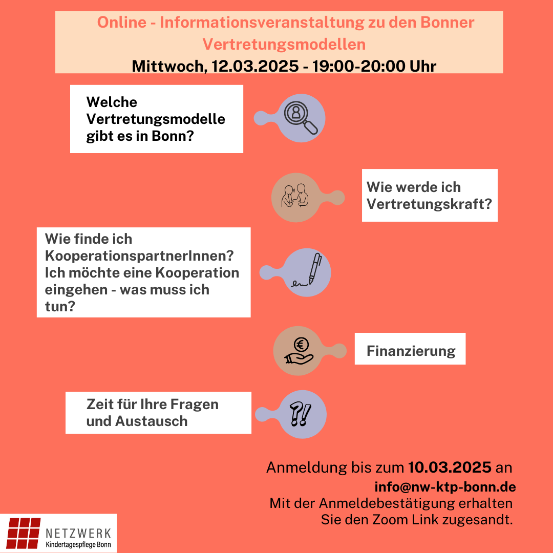 Einladung Informationsveranstaltung Bonner Vertretungsmodelle 03.25 (c) netzwerk kindertagespflege bonn